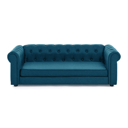 Elegant Rectangular Pet Bed for Big and Oversized Dogs - Dark Blue