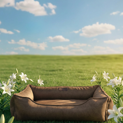 Chester & Lee | Cotton Sleeper Dog Bed Brown