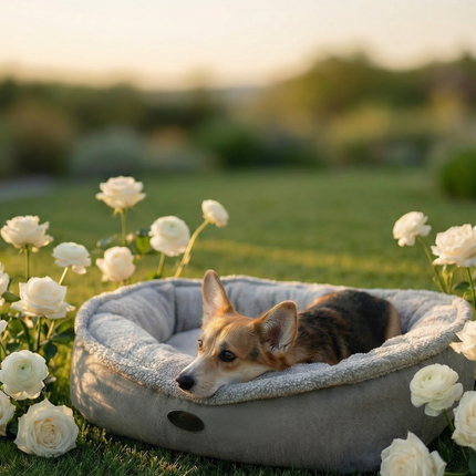 Chester & Lee | Furry Bagel Dog Bed