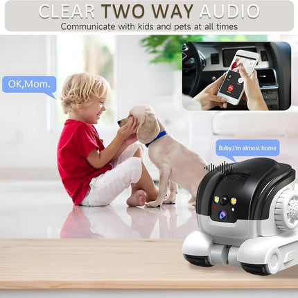 1080P Smart Pet Camera WiFi Robot 2-Way Audio Night Vision Motion Tracking(2026)