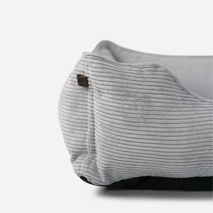 Chester & Lee | Fancy Corduroy Sleeper Dog Bed Gray