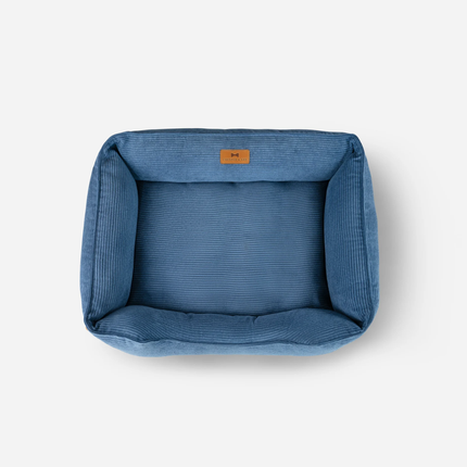Chester & Lee | Fancy Corduroy Sleeper Dog Bed Blue