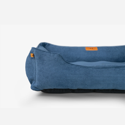 Chester & Lee | Fancy Corduroy Sleeper Dog Bed Blue