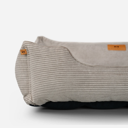 Chester & Lee | Fancy Corduroy Sleeper Dog Bed Taupe