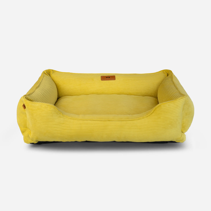 Chester & Lee | Fancy Corduroy Sleeper Dog Bed Sunny Yellow