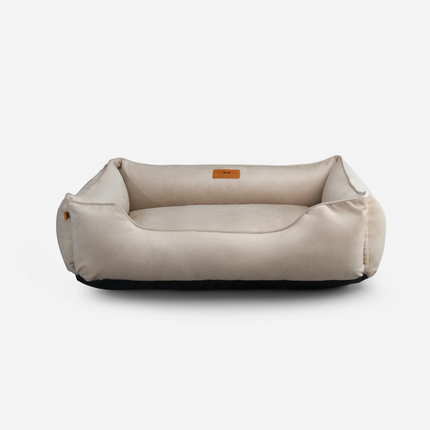 Chester & Lee | Classic Velvet Sleeper Dog Bed Beige