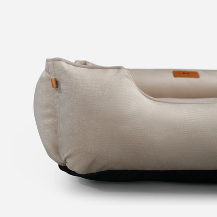 Chester & Lee | Classic Velvet Sleeper Dog Bed Beige