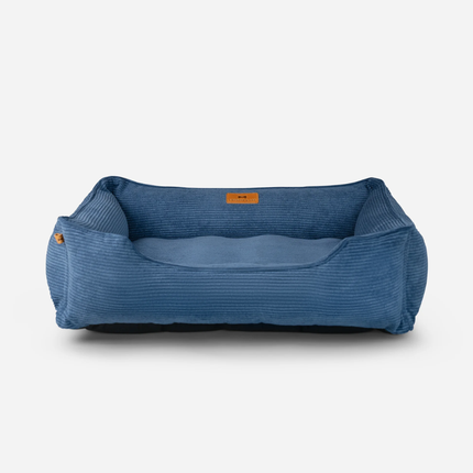 Chester & Lee | Fancy Corduroy Sleeper Dog Bed Blue