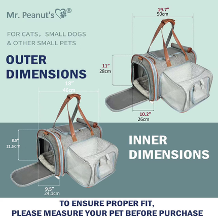 Mr. Peanut's Gold Series Big Apple XL Expandable Pet Carrier V2.0