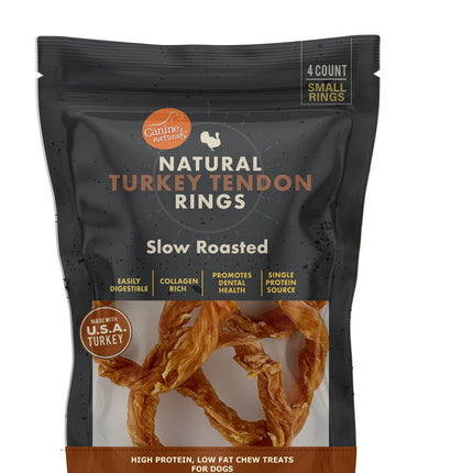 Canine Naturals Dog Natural Turkey Tendon Rings (1.69oz)