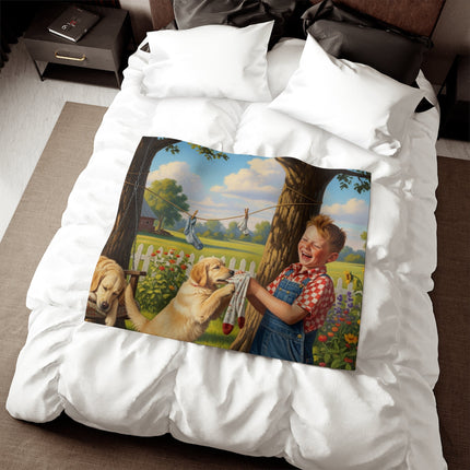 Sweatshirt Blanket – Plush Fleece Throw, 2 Size Options