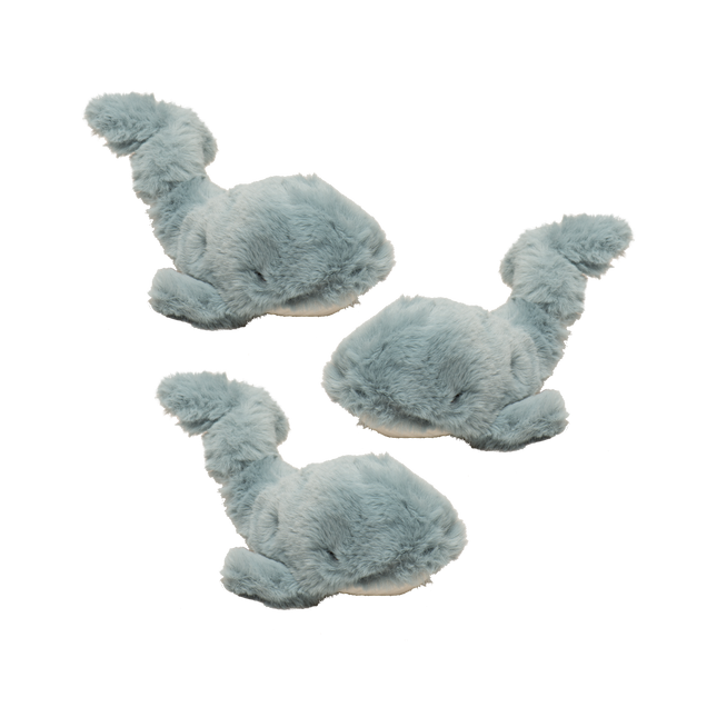 Mobie Whale Wee Huggles® Plush Dog Toys, 3 Pack