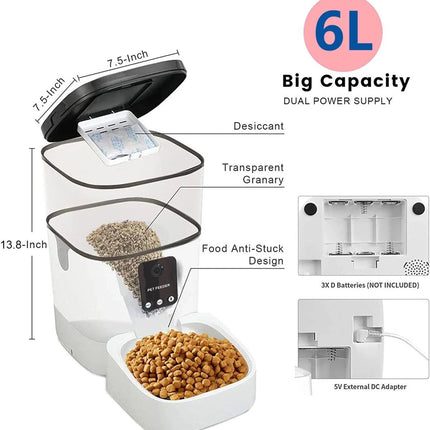6L Automatic Pet Feeder with Camera&Wifi