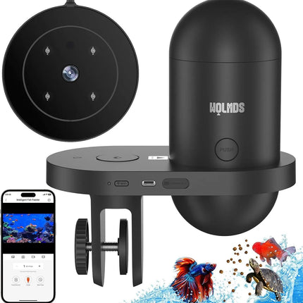 Automatic Fish Feeder WiFi (2.5 & 5G) 2.5K Camera App Control 230ML Tank