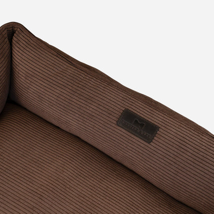 Chester & Lee | Fancy Corduroy Sleeper Dog Bed Brown