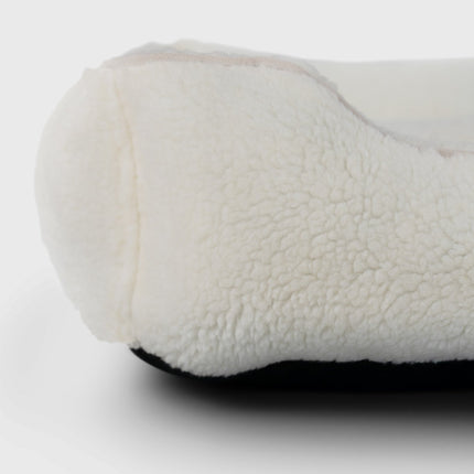 Chester & Lee | Furry Sleeper Dog Bed Beige