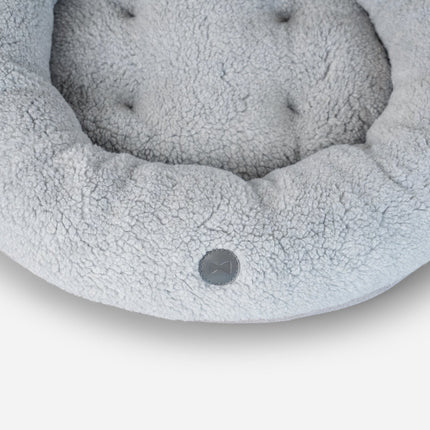 Chester & Lee | Furry Gray Donut Dog Bed