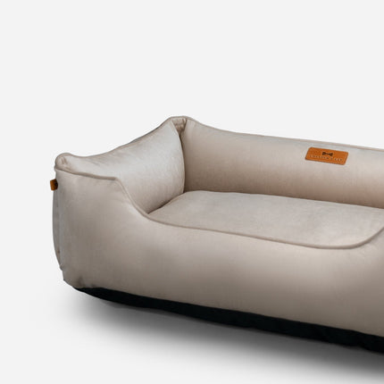 Chester & Lee | Classic Velvet Sleeper Dog Bed Beige