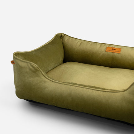 Chester & Lee | Vibrant Velvet Sleeper Dog Bed Olive