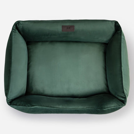 Chester & Lee | Classic Velvet Sleeper Dog Bed Green