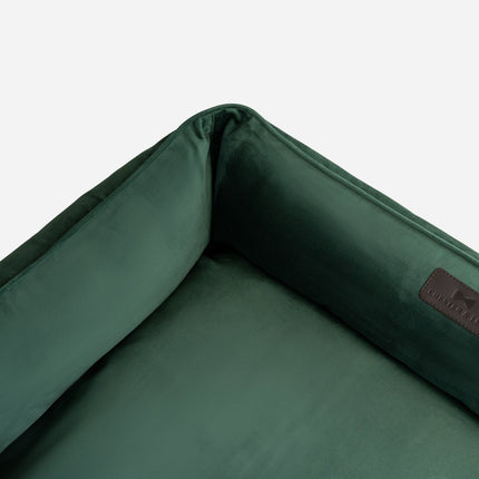 Chester & Lee | Classic Velvet Sleeper Dog Bed Green
