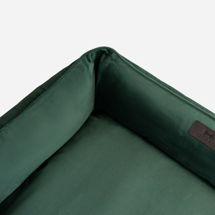Chester & Lee | Classic Velvet Sleeper Dog Bed Green