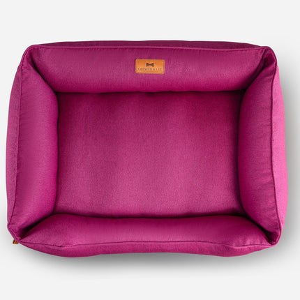 Chester & Lee | Cotton Sleeper Dog Bed Berry Pink