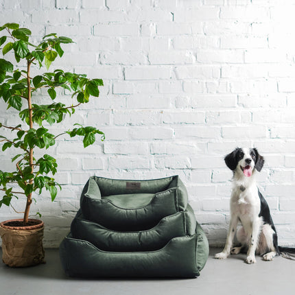 Chester & Lee | Classic Velvet Sleeper Dog Bed Green