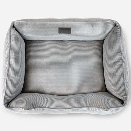 Chester & Lee | Fancy Corduroy Sleeper Dog Bed Gray