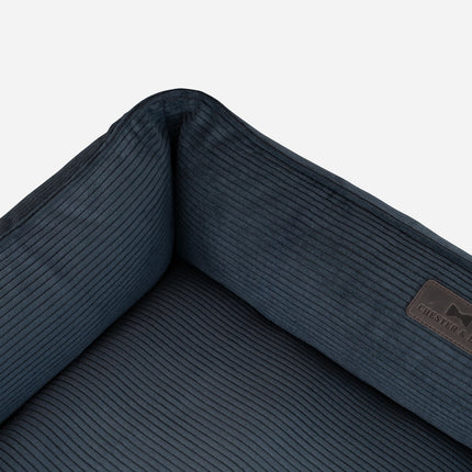 Chester & Lee | Fancy Corduroy Sleeper Dog Bed Graphite