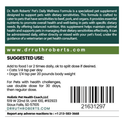 PRE-ORDER Daily Wellness Formula — Glandular-Free Multivitamin for Dogs & Cats with Beef, Pork, or Organ Sensitivities