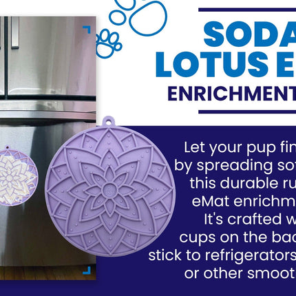 Lotus Design emat - Enrichment Lick Mat For Dogs and Cats - With Suction Cups | USA Made