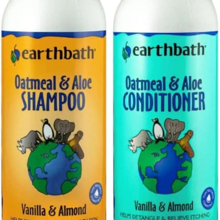 Earthbath Oatmeal & Aloe Dog Shampoo and Conditioner Set for Dry Itchy Skin