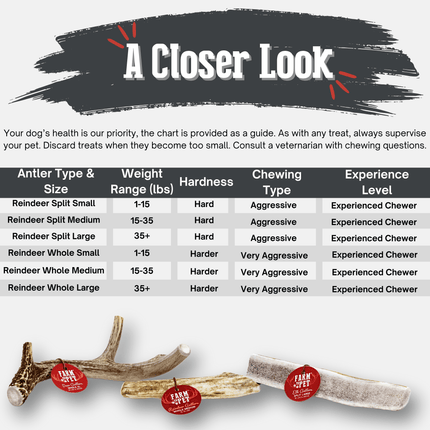 Reindeer Antler Dog Chews | Organic Chews for Dogs