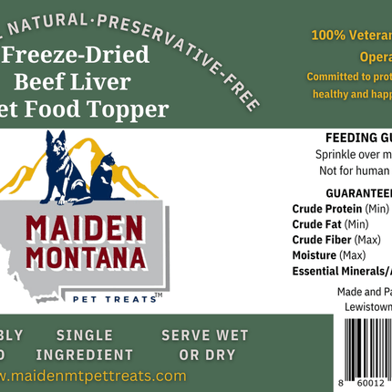 Freeze-Dried Beef Liver Pet Food Topper | 2.5 oz