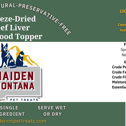 Freeze-Dried Beef Liver - Best Pet Food Topper | 7.5 oz