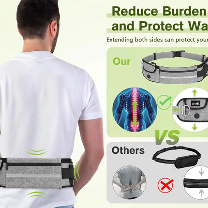 Hands Free Dog Leash Dual Bungee Adjustable Waist Belt Running Walking