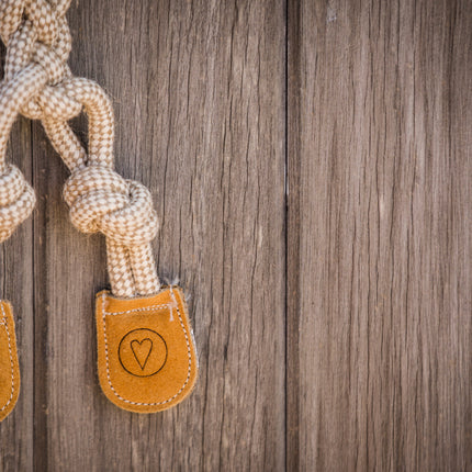 Dilly Duck Natural Rope Knottie® Dog Toy, Large (9mm diameter)