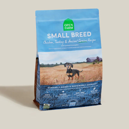 Open Farm Small Breed Chicken, Turkey & Ancient Grains Dry Dog Food (4lb)
