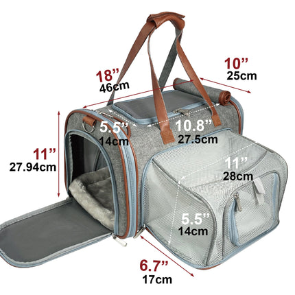 Mr. Peanut's Gold Series Standard Size Airline Compliant Expandable Pet Carrier V2.0