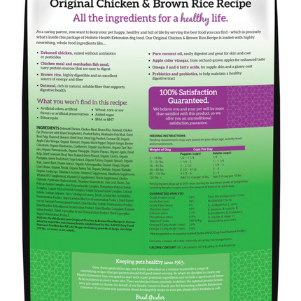 Health Extension All Life Stages Original Chicken and Brown Rice Dog Food