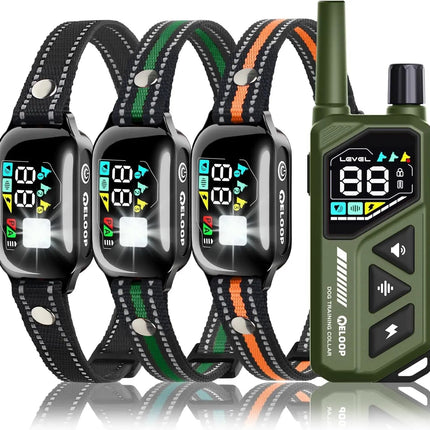 Waterproof Dog Shock Collar for up to 3 Dogs 3300FT AI Bark IPX7 Rechargeable