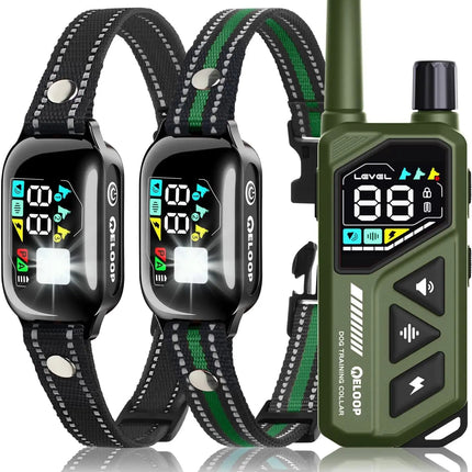 Waterproof Dog Shock Collar for up to 3 Dogs 3300FT AI Bark IPX7 Rechargeable