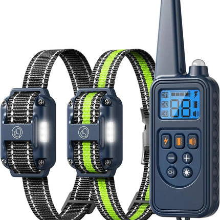 Waterproof Dog Training Collars for up to 3 Dogs 2600FT Remote IPX7 Rechargeable