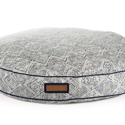 Round Pet Bed in Sapphire Spaniel