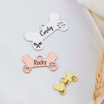 Personalized 925 Sterling Silver Pet ID Tag Charm | Unique Dog & Cat Collar Accessory