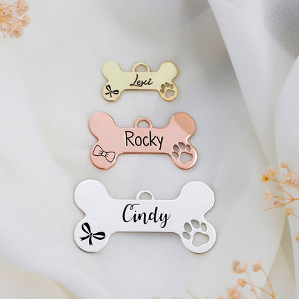 Personalized 925 Sterling Silver Pet ID Tag Charm | Unique Dog & Cat Collar Accessory