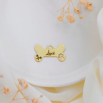 Personalized 925 Sterling Silver Pet ID Tag Charm | Unique Dog & Cat Collar Accessory