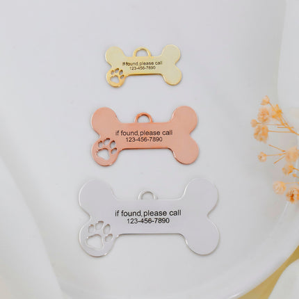 Personalized 925 Sterling Silver Pet ID Tag Charm | Unique Dog & Cat Collar Accessory